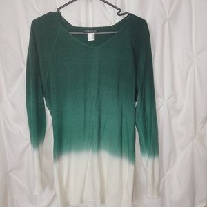 Venus women size small sweater green